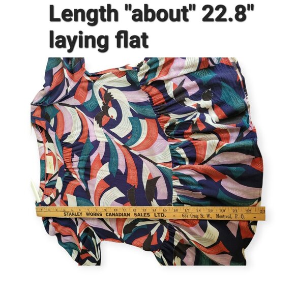 Anthropologie Maeve XS Peplum Bird Print Blouse - Picture 13 of 14